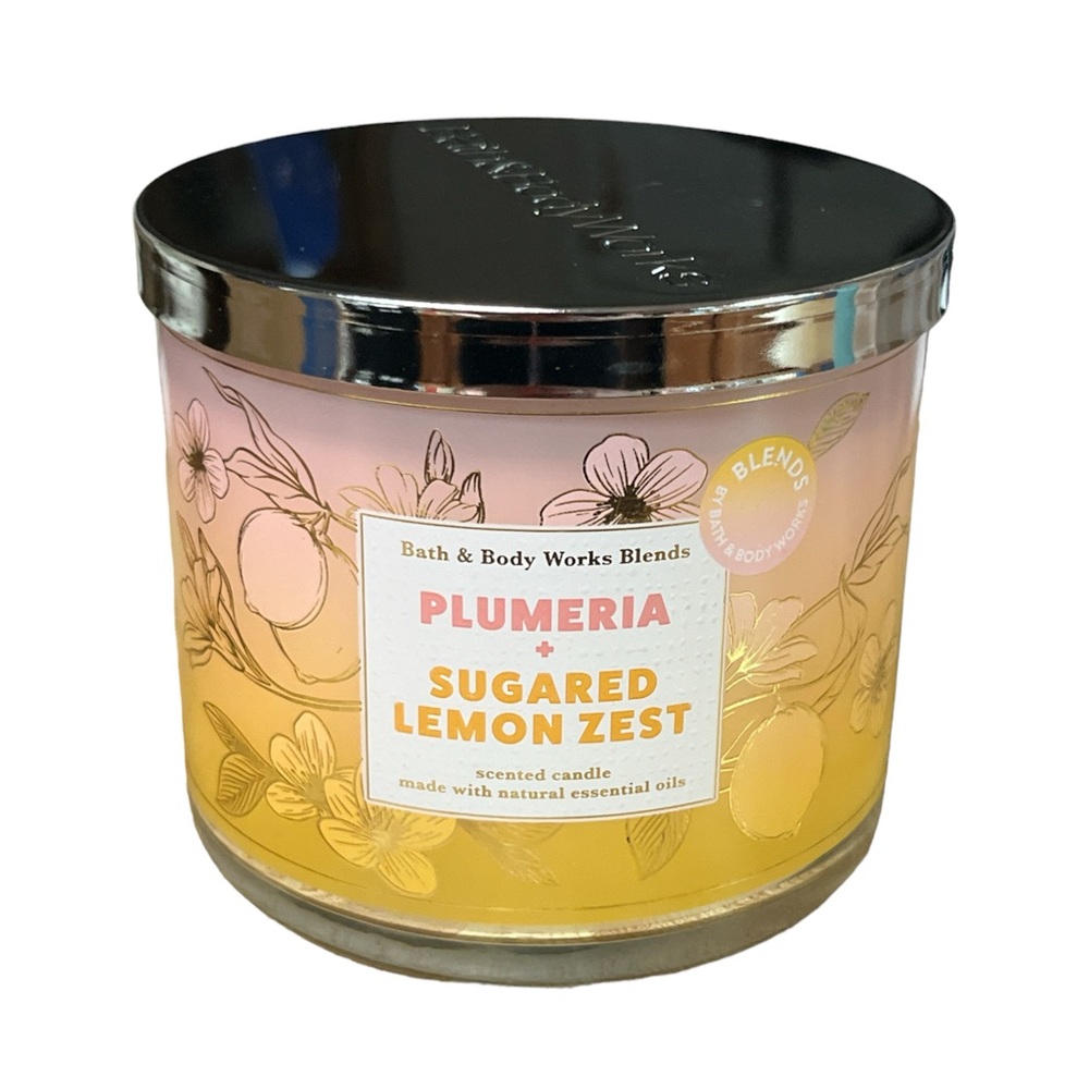 Bath & Body Works Plumeria + Sugared Lemon Zest 3- Wick Candle
